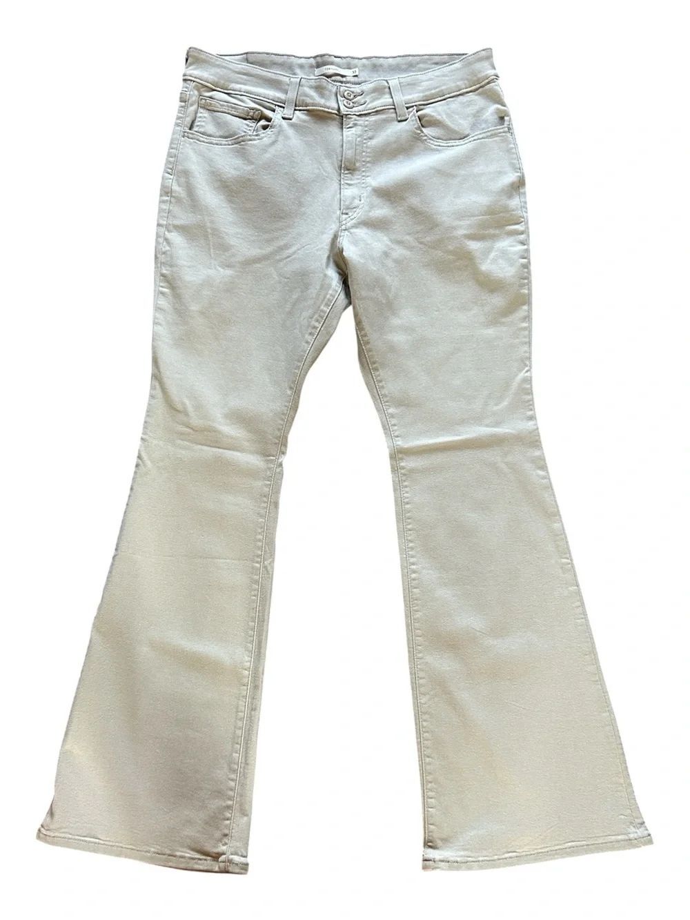Levi’s 726 Flare Jeans in Light Khaki